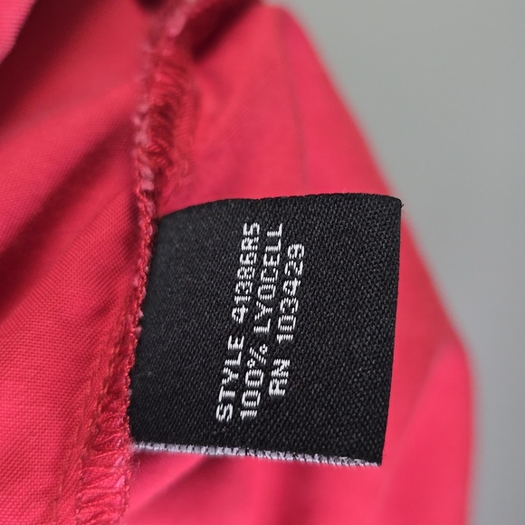 Intro Women's Red Lace-Up Top with 3/4 tabbed sleeves, Size S - Picture 5 of 5